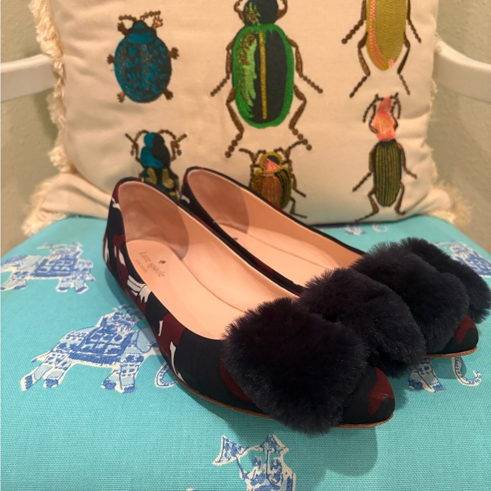 Kate Spade Novelty Fox Bow Flats 8.5